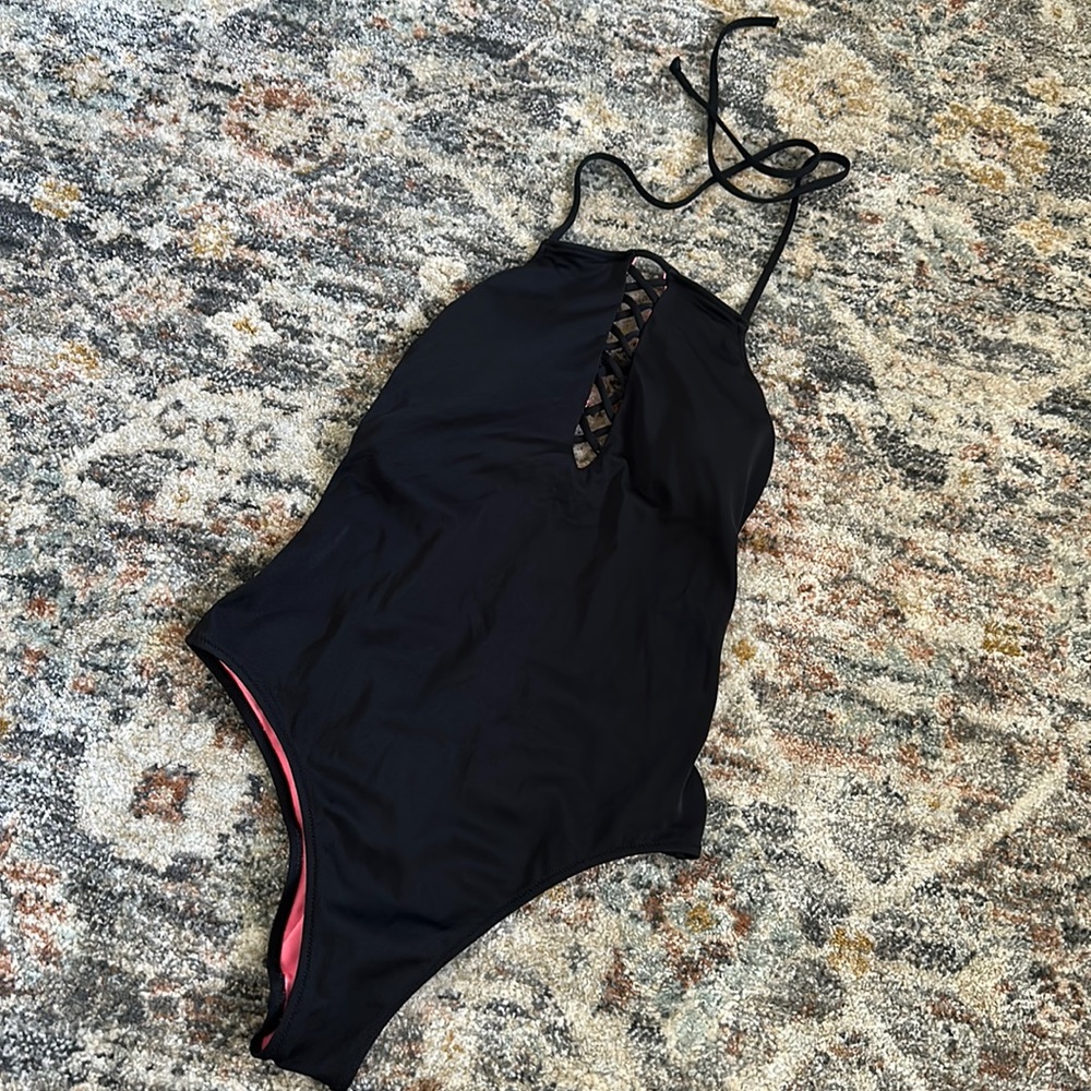 swimsuit balck one piece Pink Victorias Secret